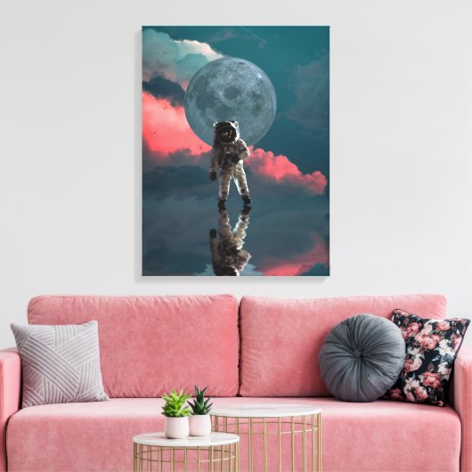 Geweldige Fantasy Foto van Astronaut Canvas Afdruk (Insitu (Woonkamer))