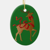 geweldige feestrendieren keramisch ornament (Achterkant)