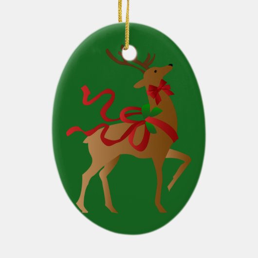 geweldige feestrendieren keramisch ornament (Achterkant)