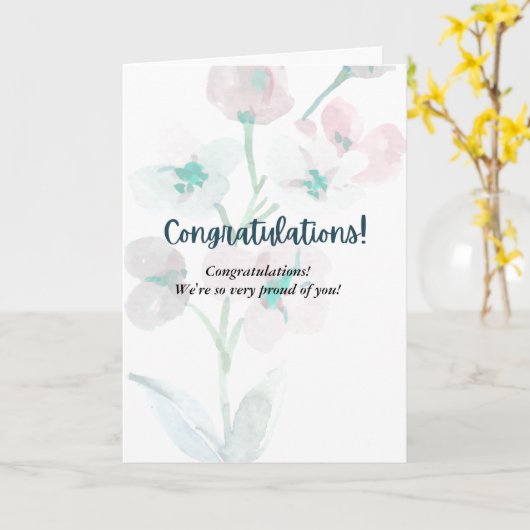 GEWELDIGE felicitatiekaart Kaart (Gele Bloem)