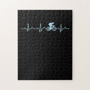 geweldige fietser hartslag mountainbikes legpuzzel