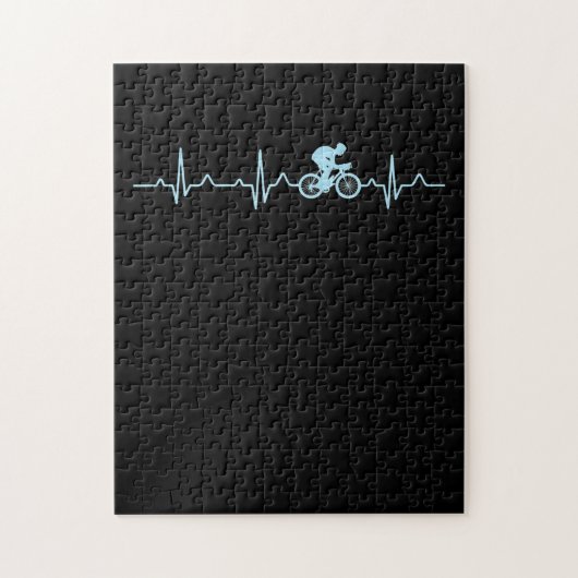geweldige fietser hartslag mountainbikes legpuzzel (Verticaal)
