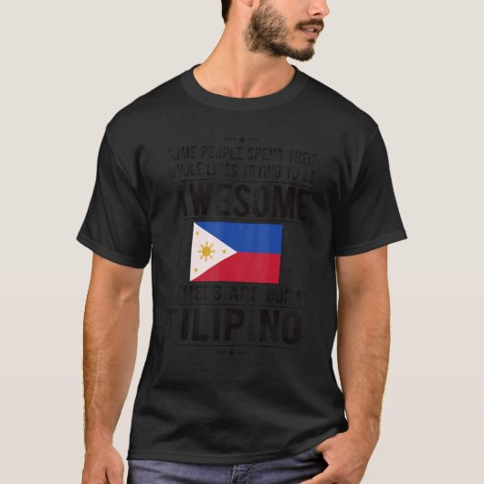 Geweldige Filipijnse vlag Filipijnse roots T-shirt (Voorkant)
