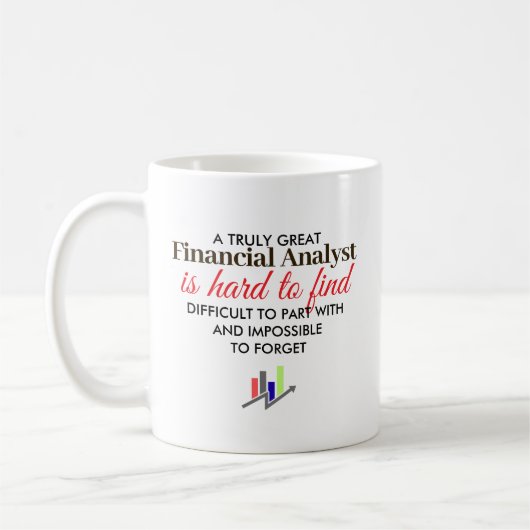 Geweldige financieel analist gepersonaliseerde naa koffiemok (Links)