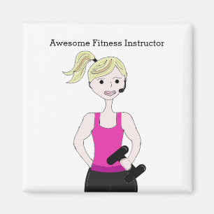 Geweldige fitnessinstructeur magneet