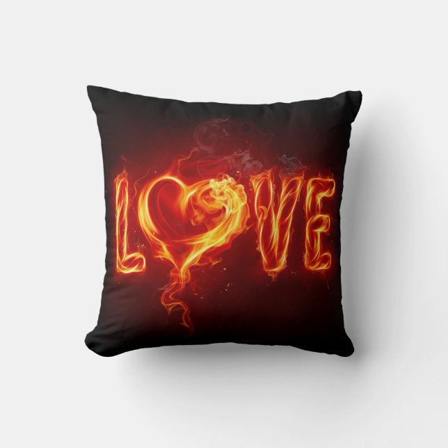 Geweldige flaming Love Kussen (Voorkant)