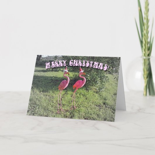 Geweldige Flamingo kerst Wenskaart Kaart (Voorkant)