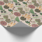 Geweldige Floral Pattern Cadeaupapier (Hoek)