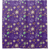 Geweldige Floral Pattern Douchegordijn (Voorkant)