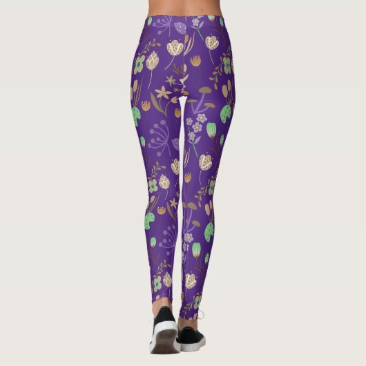Geweldige Floral Pattern Leggings (Achterkant)