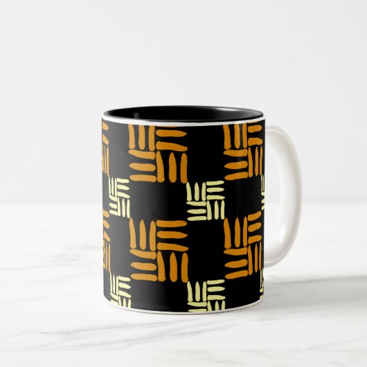 Geweldige Floral Pattern Tweekleurige Koffiemok (Voorkant rechts)