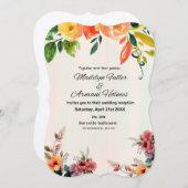 Geweldige Floral Waterverf bruiloft uitnodiging (Voorkant / Achterkant)