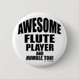 Geweldige Flute Player Ronde Button 5,7 Cm
