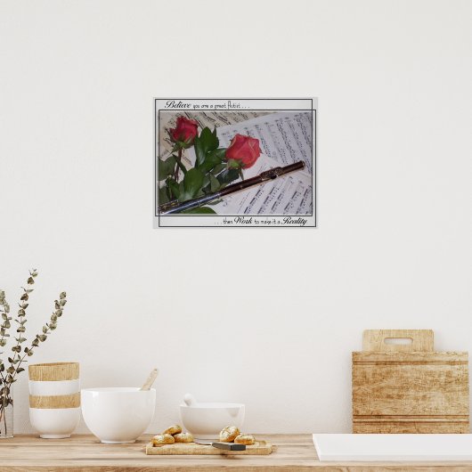 Geweldige Flutist Poster (Keuken)