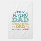 Geweldige Flying Fathers Day Funny Gift Theedoek (Verticaal)