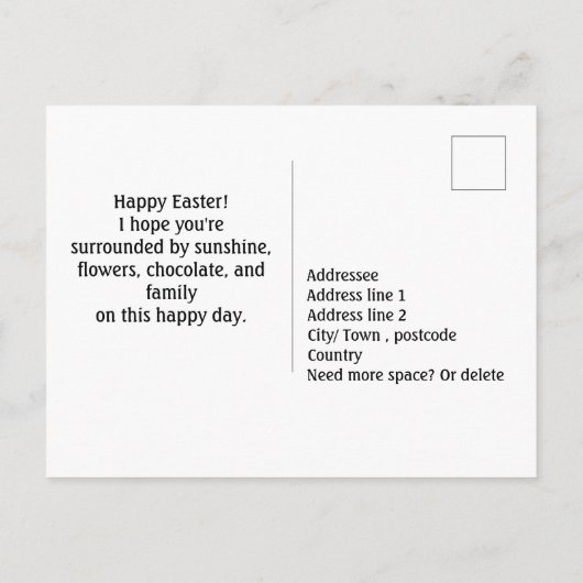 Geweldige Folklore Easter bunny, aanpasbaar Briefkaart (Achterkant)