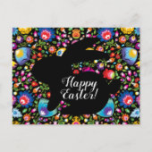 Geweldige Folklore Easter bunny, aanpasbaar Briefkaart (Voorkant)