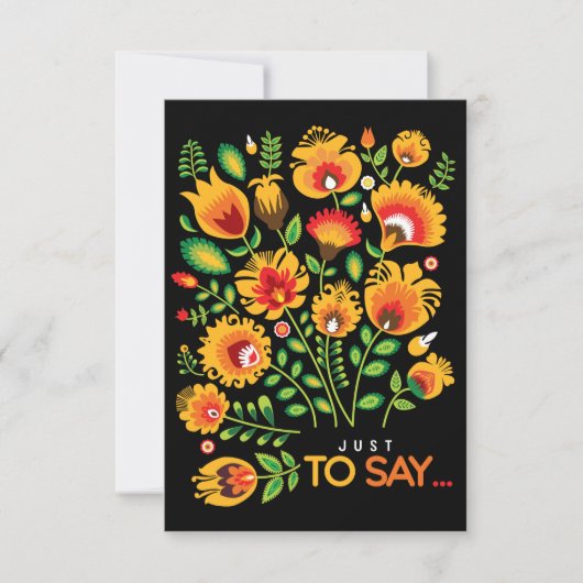 Geweldige Folklore gewoon om te zeggen... Hartelij Bedankkaart (Voorkant)