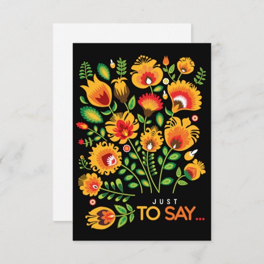 Geweldige Folklore gewoon om te zeggen... Hartelij Bedankkaart (Voorkant / Achterkant)