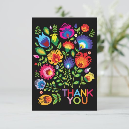 Geweldige Folklore Hartelijk dank Bedankkaart (Staand voorkant)