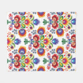 🧡 😍 Geweldige folksamenstelling op wit Fleece Deken (Voorkant (Horizontaal))