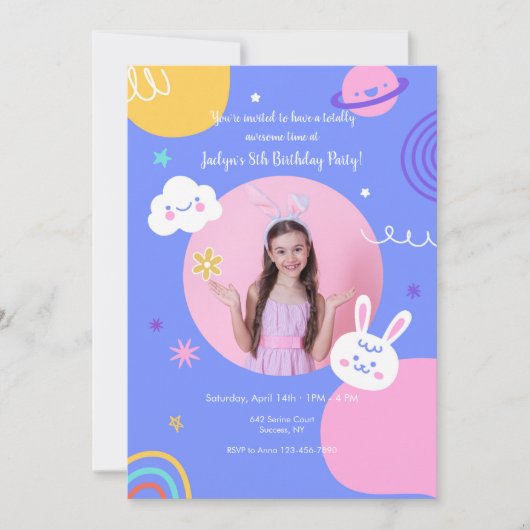 Geweldige foto van Birthday Party Kaart (Voorkant)