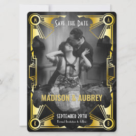 Geweldige foto van Gatsby Art Deco Wedding Gold en Save The Date