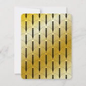 Geweldige foto van Gatsby Art Deco Wedding Gold en Save The Date (Achterkant)