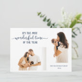 Geweldige foto van jaar 2 feestdagenkaart (Staand voorkant)