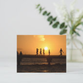 Geweldige foto van kinderen op de pier in Key West Briefkaart (Staand voorkant)