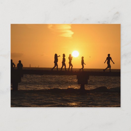 Geweldige foto van kinderen op de pier in Key West Briefkaart (Voorkant)