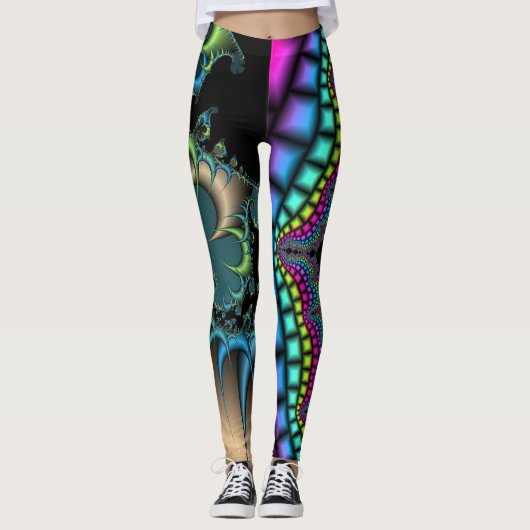 Geweldige fractureel fractal leggings (Voorkant)