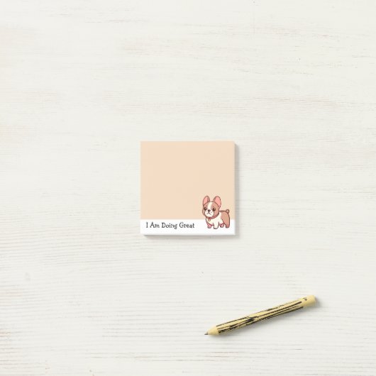 Geweldige Franse Bulldog Post-it® Notes (Op bureau)