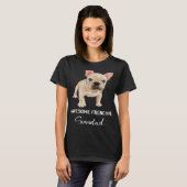 Geweldige franse grootvader franse bulldog t-shirt (Voorkant volledig)