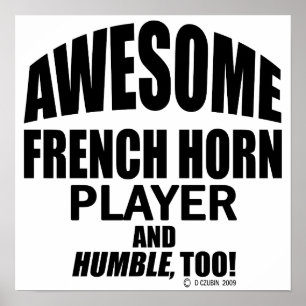 Geweldige Franse Horn Player Poster