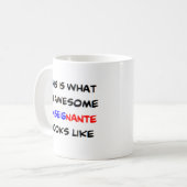 geweldige franse leraar enseignante - mok koffie (Voorkant links)