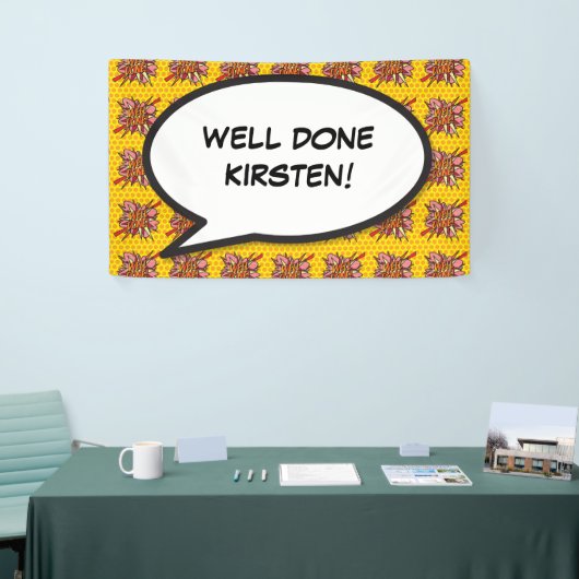 GEWELDIGE Fun moderne retro stripboek Spandoek (Beurs)