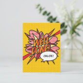 GEWELDIGE Fun Retro Stripboek Pop Art Briefkaart (Staand voorkant)
