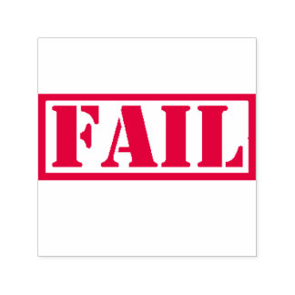 Geweldige Funny FAIL Rubber Stamp Zelfinktende Stempel