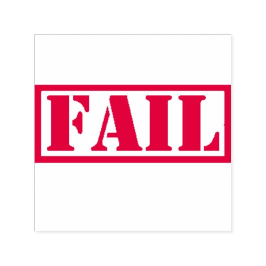 Geweldige Funny FAIL Rubber Stamp Zelfinktende Stempel (Design)