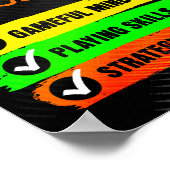 Geweldige Gamer Checklist Gaming Poster (Hoek)