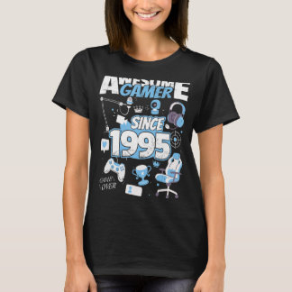 Geweldige gamer sinds 1995 Boy Girl Gaming Setup T-shirt