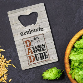 Geweldige Gast Westerne Geëigende Naam van de Doua Creditkaart Flessenopener