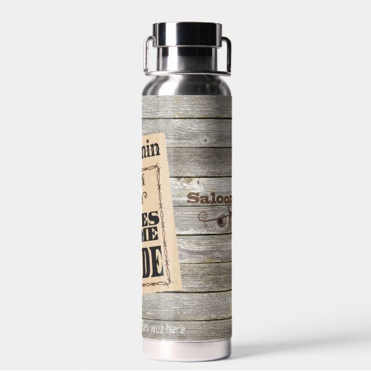 Geweldige Gast Westerne Geëigende Naam van de Doua Waterfles (Achterkant)