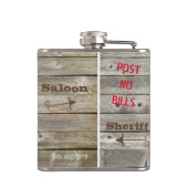 Geweldige Gast Westerne Geëvenaarde maatkolf Heupfles (Achterkant)