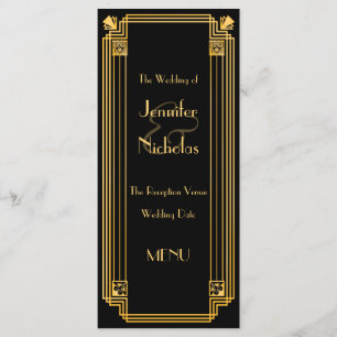 Geweldige Gatsby 1920s Art Deco Geïnspireerd huwel Menu