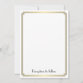 Geweldige Gatsby Art Deco Gold Wedding Invitations Kaart (Achterkant)
