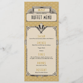 Geweldige Gatsby Art Deco  Menu Kaarten