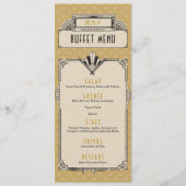 Geweldige Gatsby Art Deco  Menu Kaarten (Voorkant)