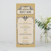 Geweldige Gatsby Art Deco  Menu Kaarten (Staand voorkant)